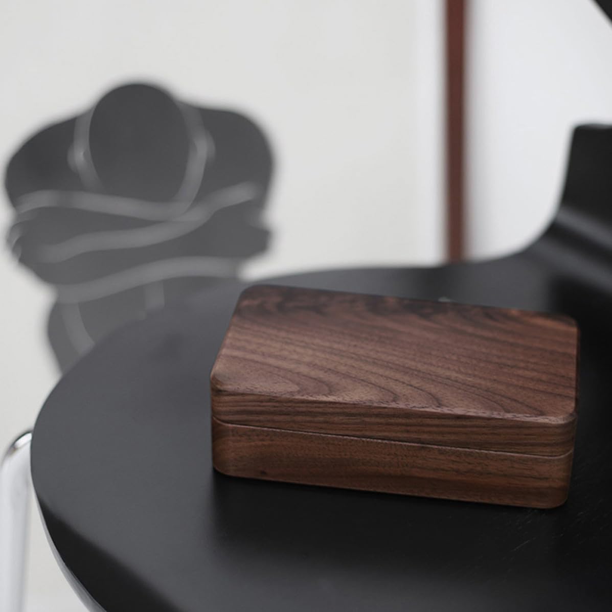 Scatola Gioielli Noce Portatile Retrò per Viaggio, Design Interno