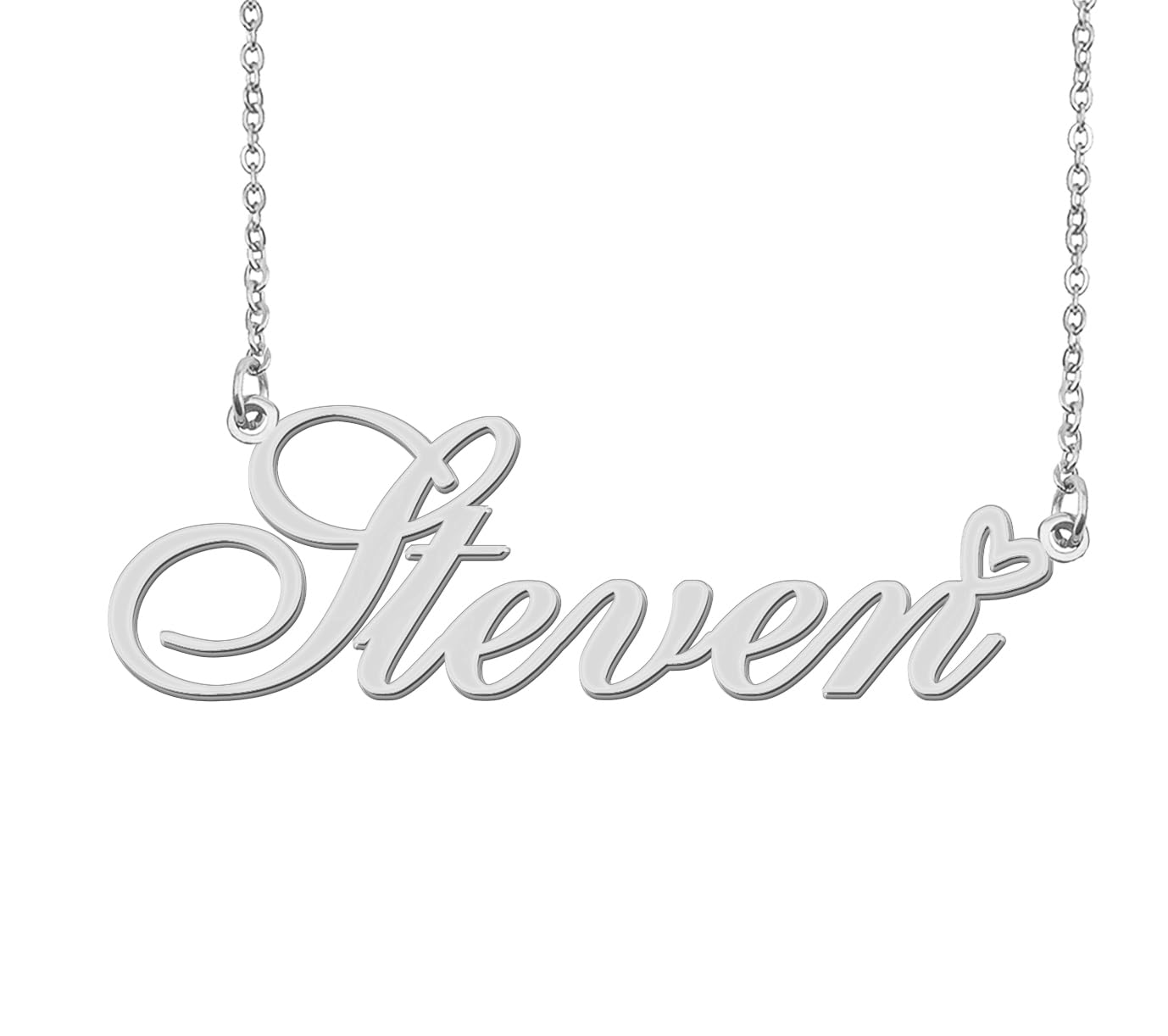 Aoloshow Personalized Heart Name Necklace Gold Custom Any Names Stainless Steel Jewelry for Womens Graduation