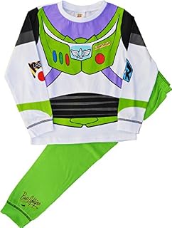 Disney Buzz Lightyear Pyjamas Novelty Dress Up Pyjama Set Glow in the Dark, 5-6 Years, Green