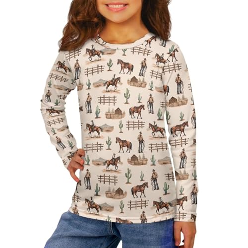 Image of Uourmeti Teens Girls Long Sleeve T Shirts Fall Outfits Boys Active Sportswear Running Tops