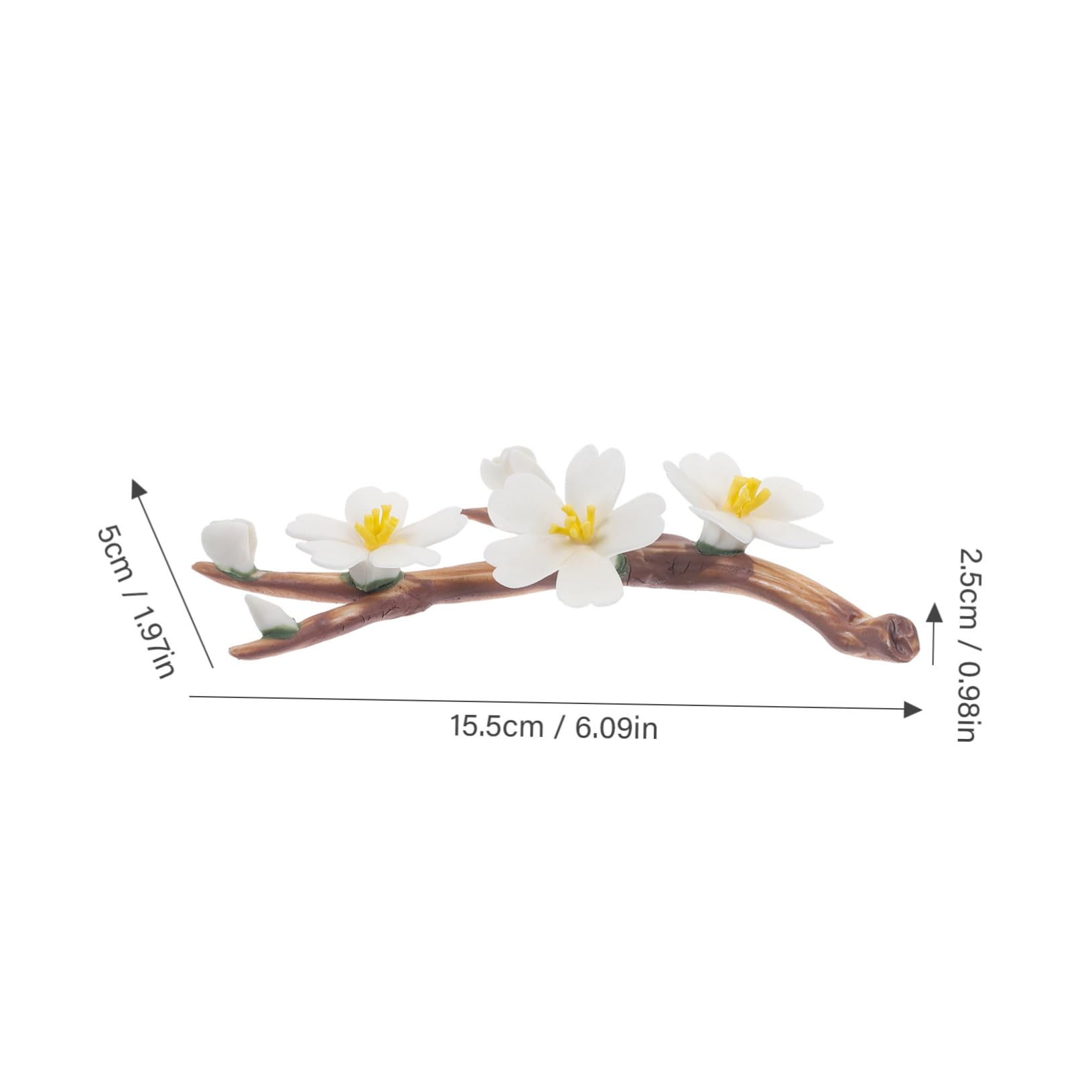 Cabilock 4stücke Handgefertigter Keramischer Räucherstäbchenhalter Blumenast-Form Für Meditation Aromatherapie Und Stilvolle Raumdekoration