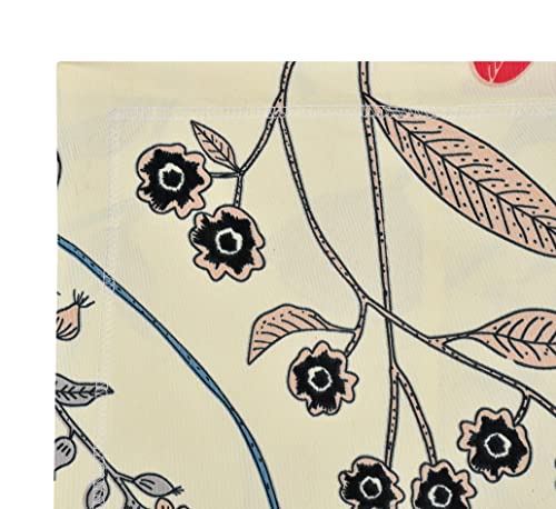 Image of Fitzy 280 TC Fitted bedsheet King Size, Elastic bedsheet, 72x78 inches + 10 inches Drop, with 2 Pillow Covers (Twill-redflower, 72 inch x 78 inch)