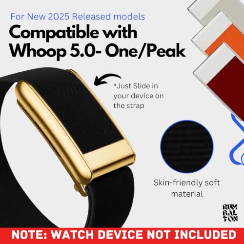 Image of Hydra Soft Wrist Strap for Whoop 5.0 One /Peak /Life MG Band Strap - Durable, Adjustable Fitness Tracker Strap | Breathable, Comfortable Bands for Workout, Sleep, and Health Monitoring (Device Not Included)