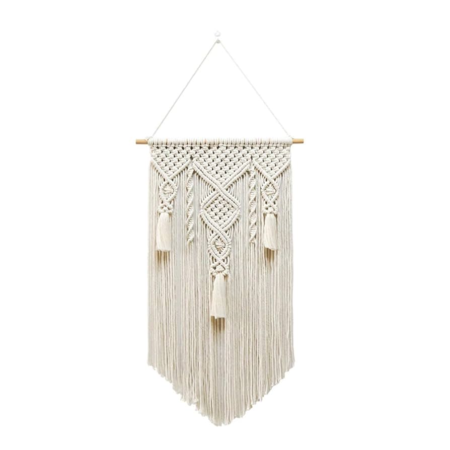 マクラメ　大　壁掛け　118cm Amazon.co.jp: SnugLife マクラメ壁掛け葉 - 大きなシックな