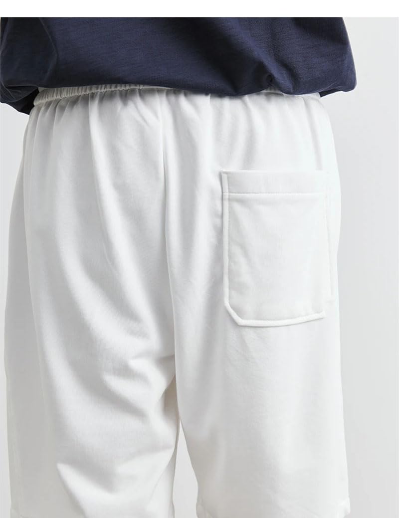 Herren-Strick-Shorts, dünn, einfarbig, Sport, Freizeit, Fitness, Outdoorhose