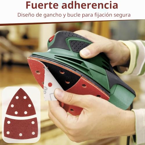 Miniatura 3 de Juego De Lijas Para Lijadora De 105 Mm X 152 Mm, 100 Unidades De Papel De Lija: 10 X P40, 15 X P60, 15 X P80, 15 X P120, 15 X P180, 15 X P240, 15 X P400 Para Uso Profesional