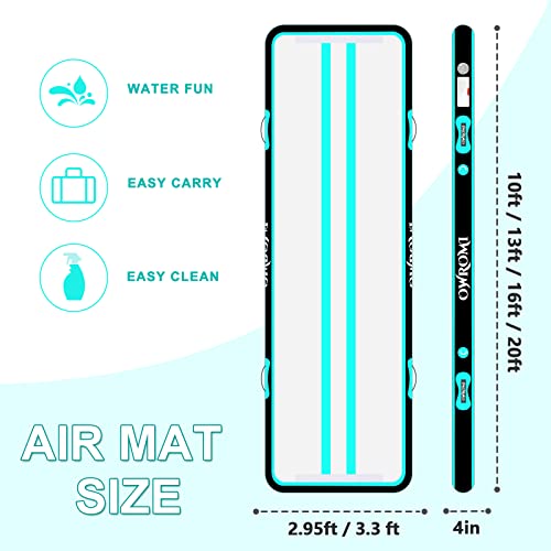 Tumble Track Mats For Gymnastics, Kids Air Gymnastics Mats For Tumbling Thick Inflatable Gymnastics Tumbling Track Mat 6.6/10/13/16/20Ft Training Tumbling Mat With Electric Pump For Home/Gym/Water Fun #TOP3