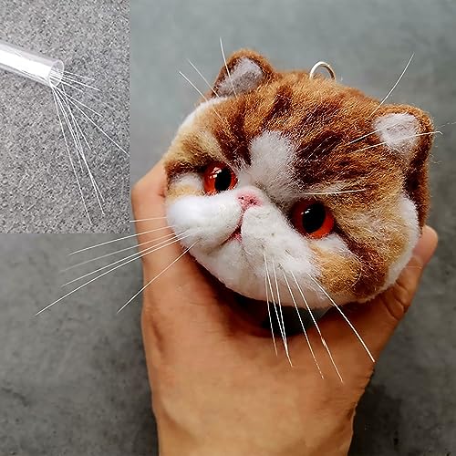 150Pcs Animal Whiskers for Crafts Needle Felting,3 inch,White,DIY Accessories
