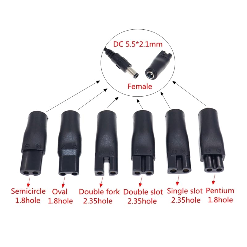 Câble De Charge Universel Tiyiyok + 6 Adaptateurs – Parfait Pour Rasoirs, Tondeuses, Lampes Et Plus