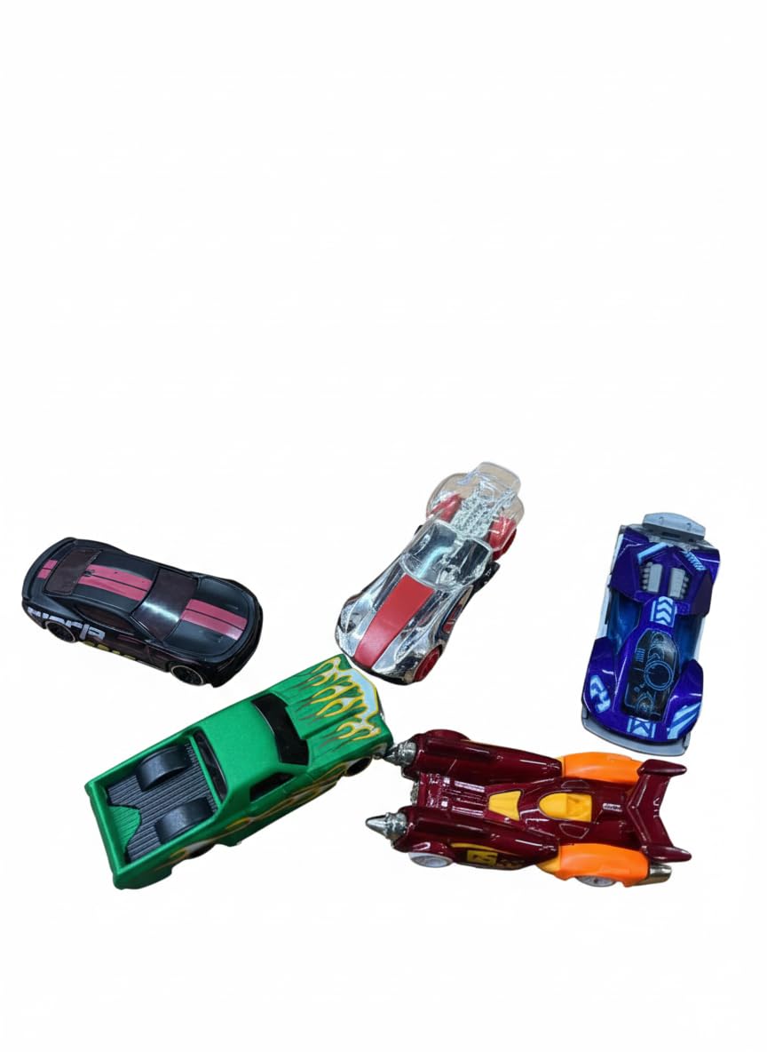 TAPANIYA ENTERPRISE Hot Racing 5-Pack Die-Cast Toy Cars Set - High-Speed Racing Vehicles for Kids - Colorful Sports Cars, Muscle Cars, and Racing Trucks - Great Gift for Boys and Girls Ages 3+ 1