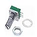 HFJQZTLE 5Pcs 250K Ohm Potentiometers Industrial Switches RK097 RK097N 3Pin Switch Audio Shaft 15mm Amplifier Sealing