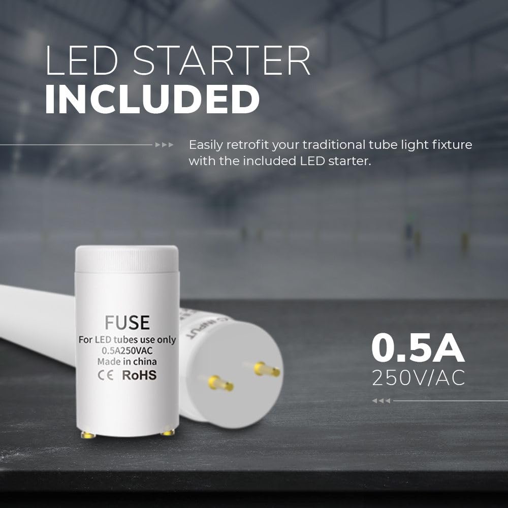 HOFTRONIC - Lot de 5 tubes LED 150cm - 24 Watt 2460 Lumen (110lm/W) - T8 G13 - Tube LED sans scintillement - 3000K blanc chaud Tube lampe - Durée de vie : 30.000 heures
