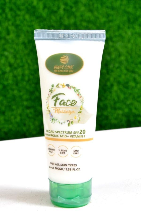 Yuvta Care Daily Defense Face Moisturizer SPF 20 – Hydrating, Non-Greasy Sun Protection for All Skin Types, 100ml
