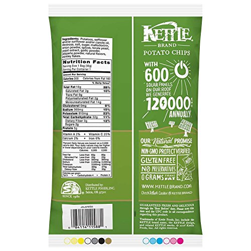 Image of Kettle Brand Jalapeno Chips, 2-ounces (Pack of24)