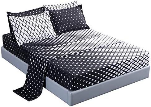 MAG Home Collection Bedding Queen Size Microfiber Bed Sheet Set Included 1 Flat & 1 Fitted Sheet with 2 Pillow Shams, 12” Deep