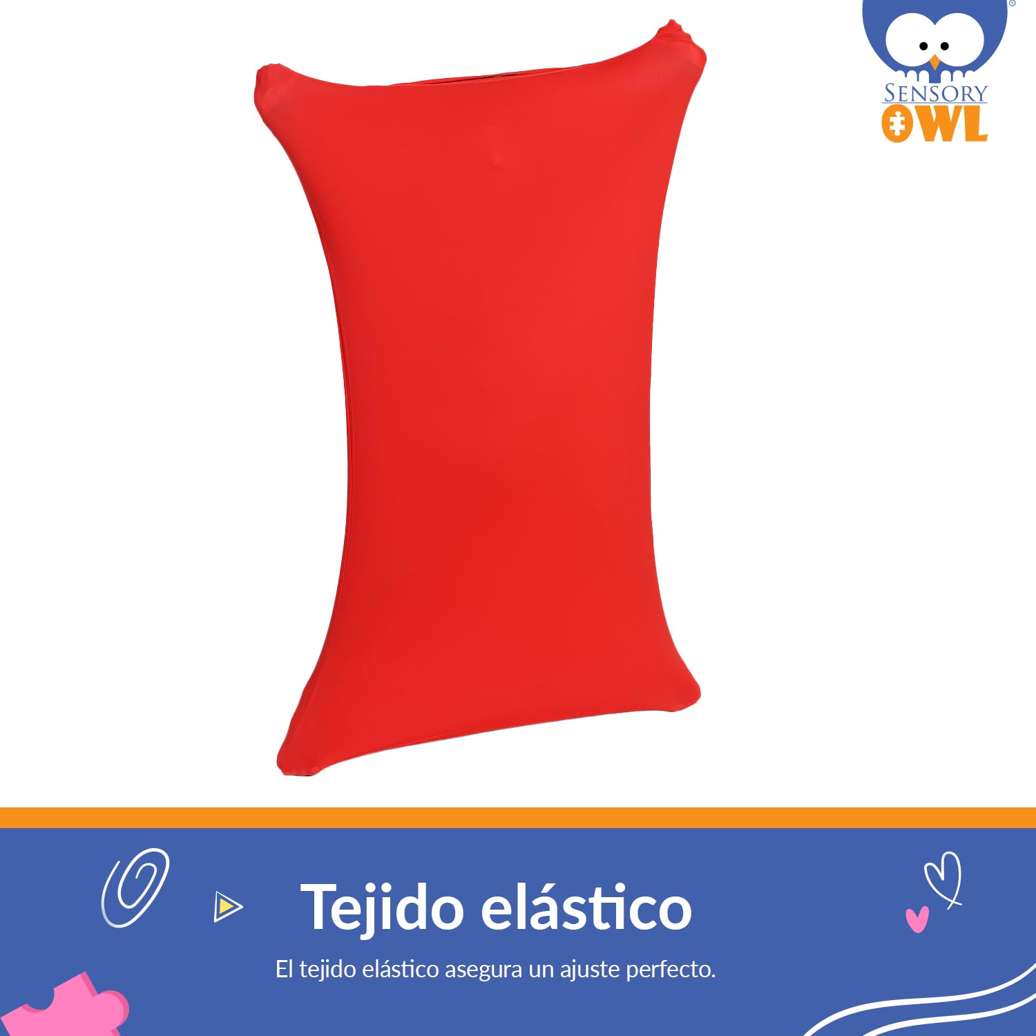 Calcetín de Cuerpo Entero - TDAH - Autismo Estrés y Ansiedad Aliviar - Estimulación de Presión Profunda - Juguete de Terapia de Ejercicio Sensorial - Rojo, Talla XXL