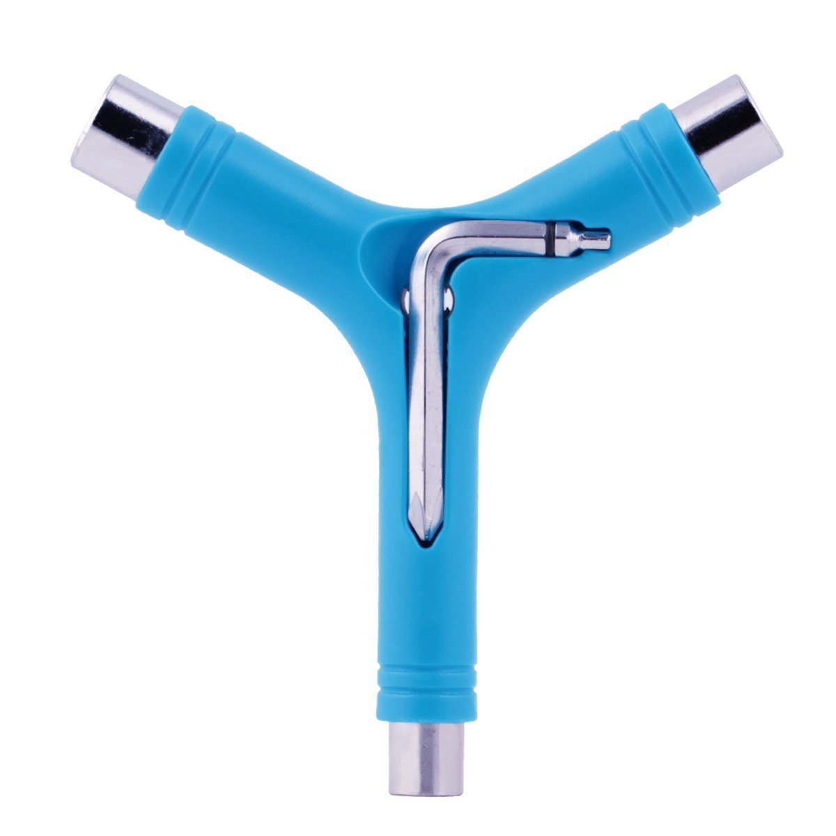 All in One Skate T/Y Tool Skateboard Tool, Multi-Function and Portable Skate Tool for Peny Borad and Longboard Screwdriver (Blue Y)