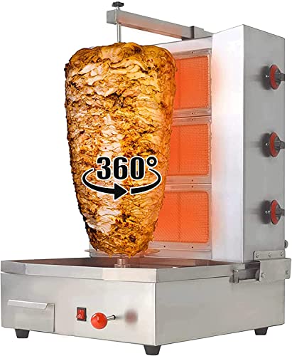 NJTFHU 3-Burner Commercial Shawarma Machine