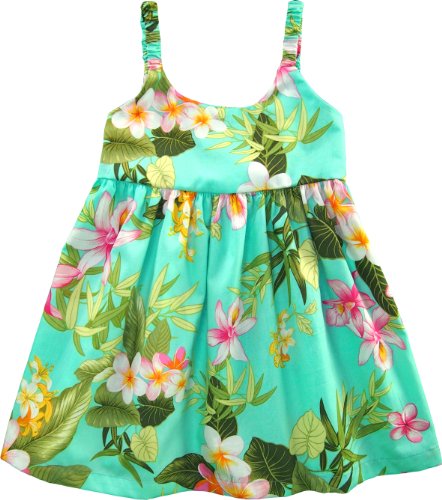 RJC Girls Orchid Plumeria Bungee Dress Aqua 4