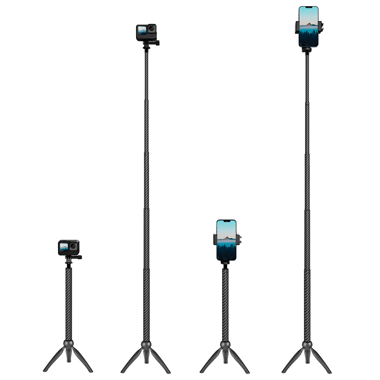 Perche à selfie télescopique 120cm accessoire DJI Osmo Action - 8