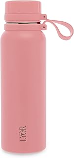 Lyor - garrafa térmica de aço inox explorer rosa 650ml