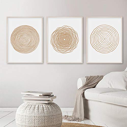 Carteles minimalistas modernos abstractos de lienzo boho geométrico para decoración de interiores