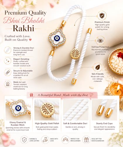 Image of M.F.H Premium Designer Rakhi for Brother | Adjustable Handmade Raki Bracelet |Traditional Raksha Bandhan Gift for Brother | Comfortable & Skin-Friendly RaKi