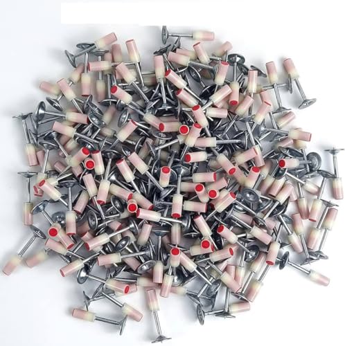 Nail Gun Manual Steel Nails for Wall and Concrete Fastening - 7.3mm Mini Round Nails for Woodworking, Construction and DIY Projects - for Portable Wall Anchor Wire Slotting Device (100)