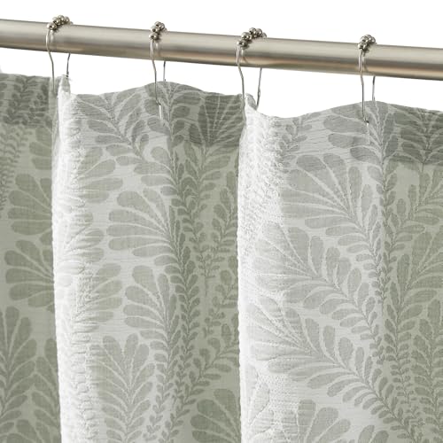Lush Decor Willow Garden? Shower Curtain Single 72" W X 72" L Sage - Green Bath Curtain - Botanical Shower Curtain - Coastal Bathroom Decor - Image 3