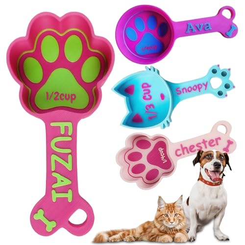 ubjva Personalized Dog Food Scoop Custom Dog Food Measuring Cup with Name Pet Accessories Gifts for Pet Lover