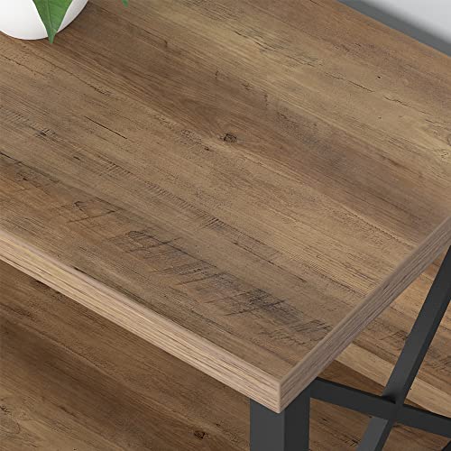 Lvb Wine Bar Cabinet, Industrial Sideboard Buffet Cabinet, Coffee Bar Cabinet For Liquor And Glasses, Farmhouse Metal Wood Liquor Rack Cabinet For Home Living Dining Room Kitchen, Rustic Oak, 47 Inch #TOP3