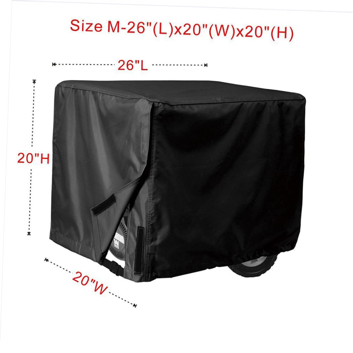 DECHOUS Funda Protectora para Generador Cubierta Rectangular Resistente la Lluvia y Rayos UV Funda Negra para Uso Exterior Jardín y Patio