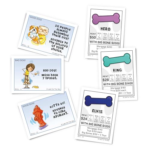 Bulldog-Opoly juego de mesa de propiedad temática miniatura 3