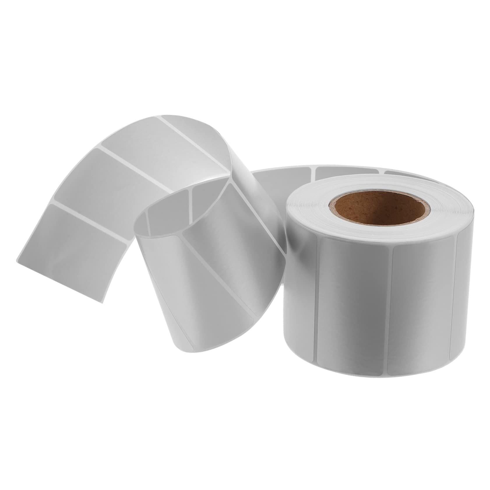 TEHAUX Etichette Adesive Argentate Opache 1000 Pezzi Rotolo Design Leggero Resistenti ai Graffi per Spedizioni e Etichette per Uso Ufficio