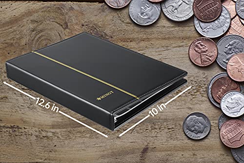Currency Coin Album,370 Pockets Coin And Currency Collecting Binder,250 Pockets Coin Collection Book Holder,120 Pockets Paper Money Stamp Page Album Supplies For Collectors Black #TOP4