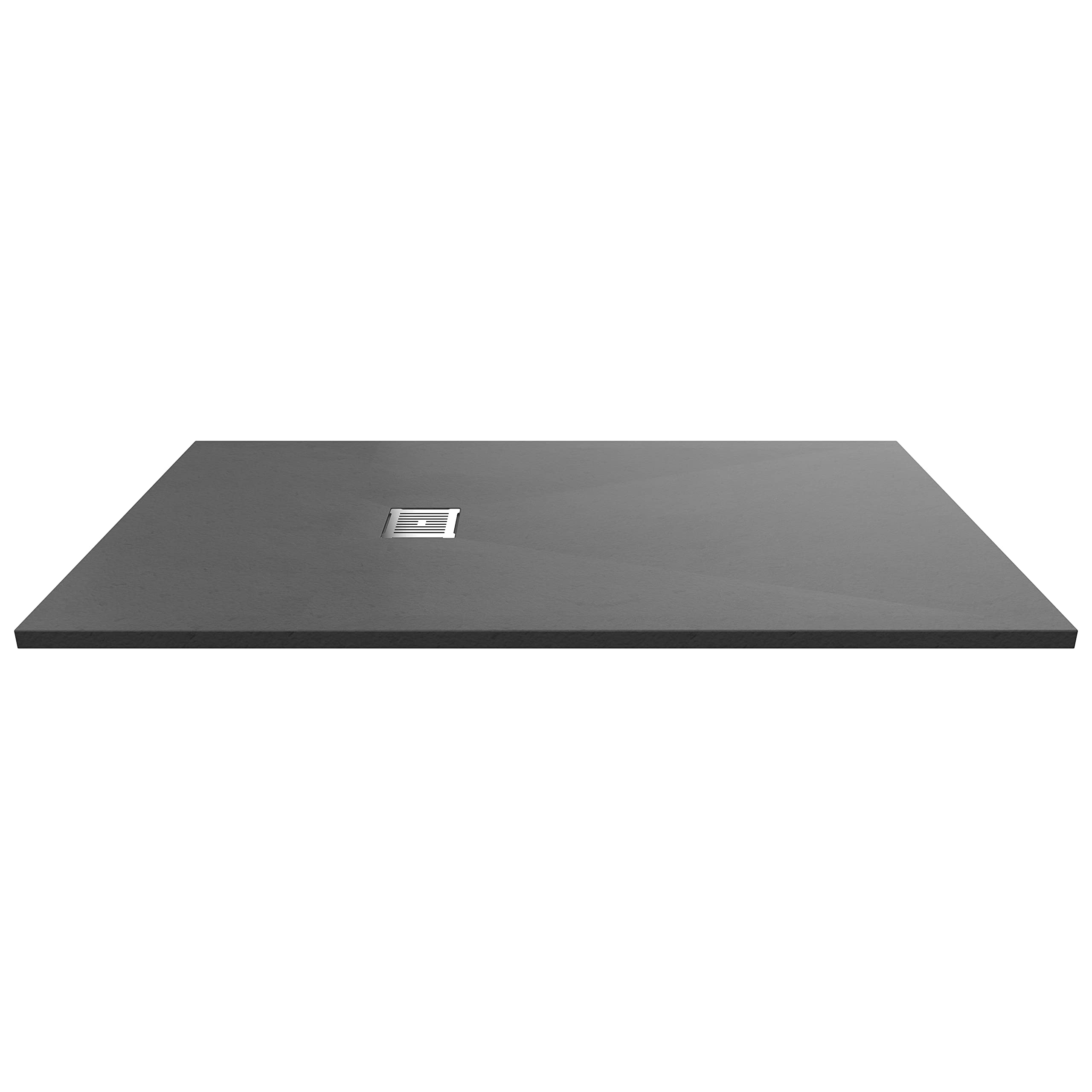 Nuie Slate Grey Slimline Rectangular Shower Tray | | Acrylic/Stone Resin | 1700Mm X 900Mm