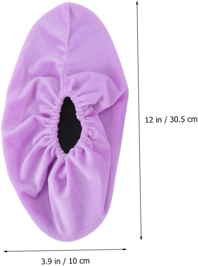 Non-Slip Bowling Shoe Covers Thickened Washable Fabric 4-Piece Set Sturdy Indoor Footwear Protector for Men and Women for Home Use and Bowling Accessories