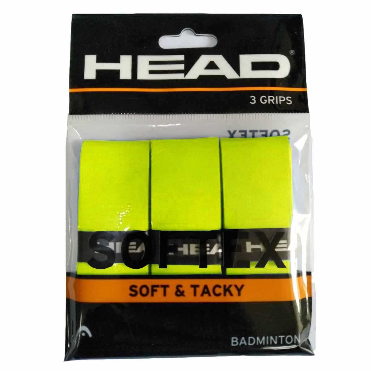 HEAD Softex Badminton Over Grip, Colour - Yellow, (Pack of 3)-image-5