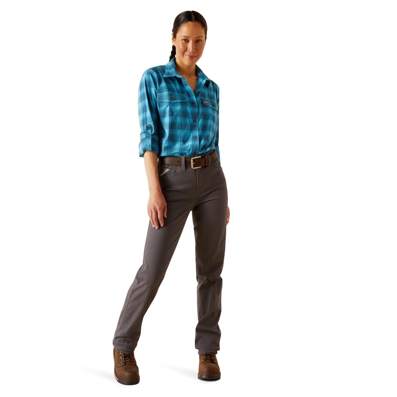 ARIAT Rebar Perfect Rise Made Tough Proste Spodnie - Spodnie Kobiety