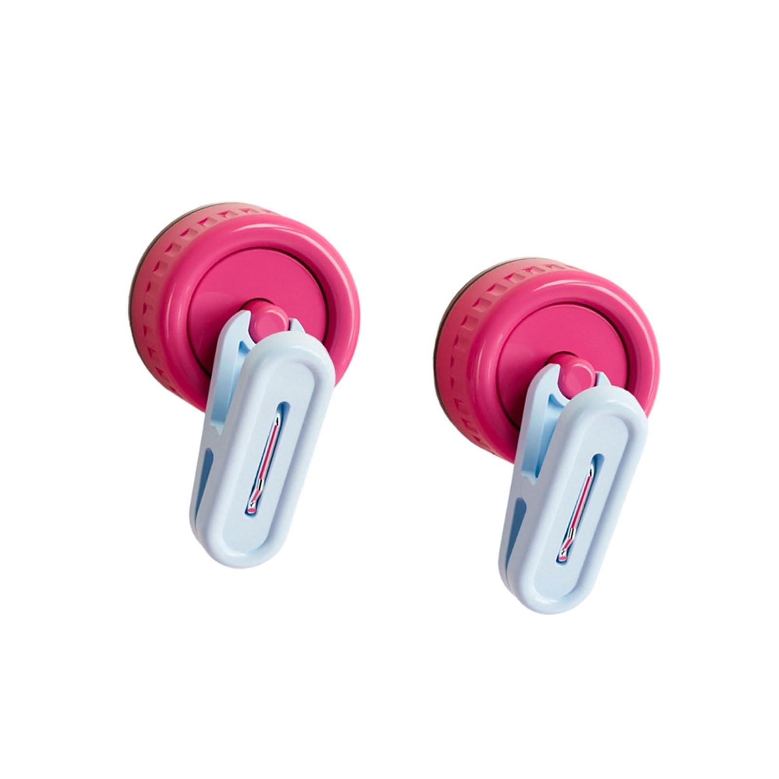 hogtnd 2 Pieces Rotating Suction Cup Hooks for Towels Kitchen Utensils Bathroom Wall Mount Plastic Clip Multifunctional Clip