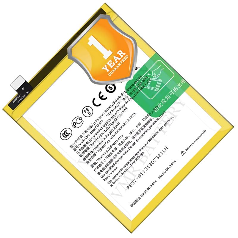 Image of Original BLP637 Battery Compatible for OnePlus 5 (A5000) | OnePlus 5T (A5010) - (3300mAh) - 1 Year Warranty K7