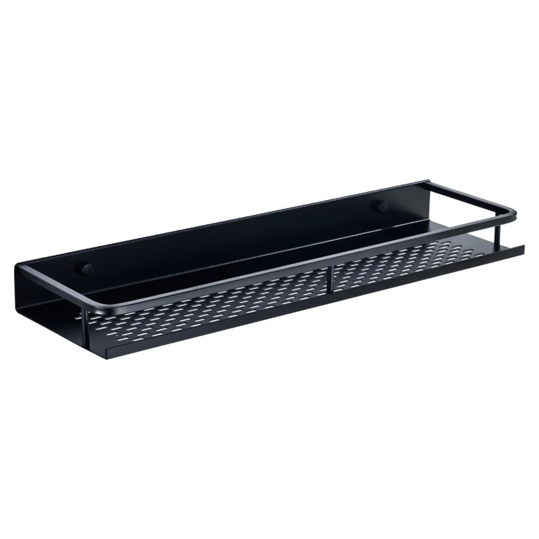 SEIDO Aluminum Shower Caddy Matte Black Shower Caddy Drilling Needed Shelf Bathroom Kitchen Storage Rack with Drainage Holes