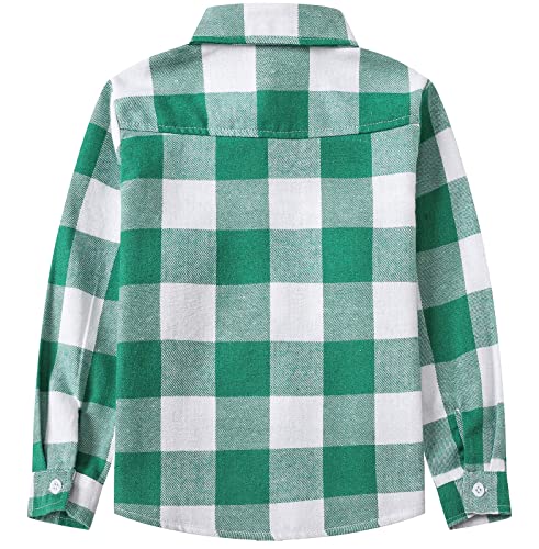 Image of SANGTREE Girls & Women's Long Sleeve Flannel Plaid Shirt Button Down Shirts, 3 Months - US 2XL