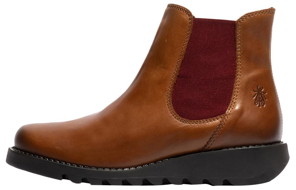 Fly London Womens Salv195fly Ankle Boot, Mid Brown Red Elastic, 6 UK