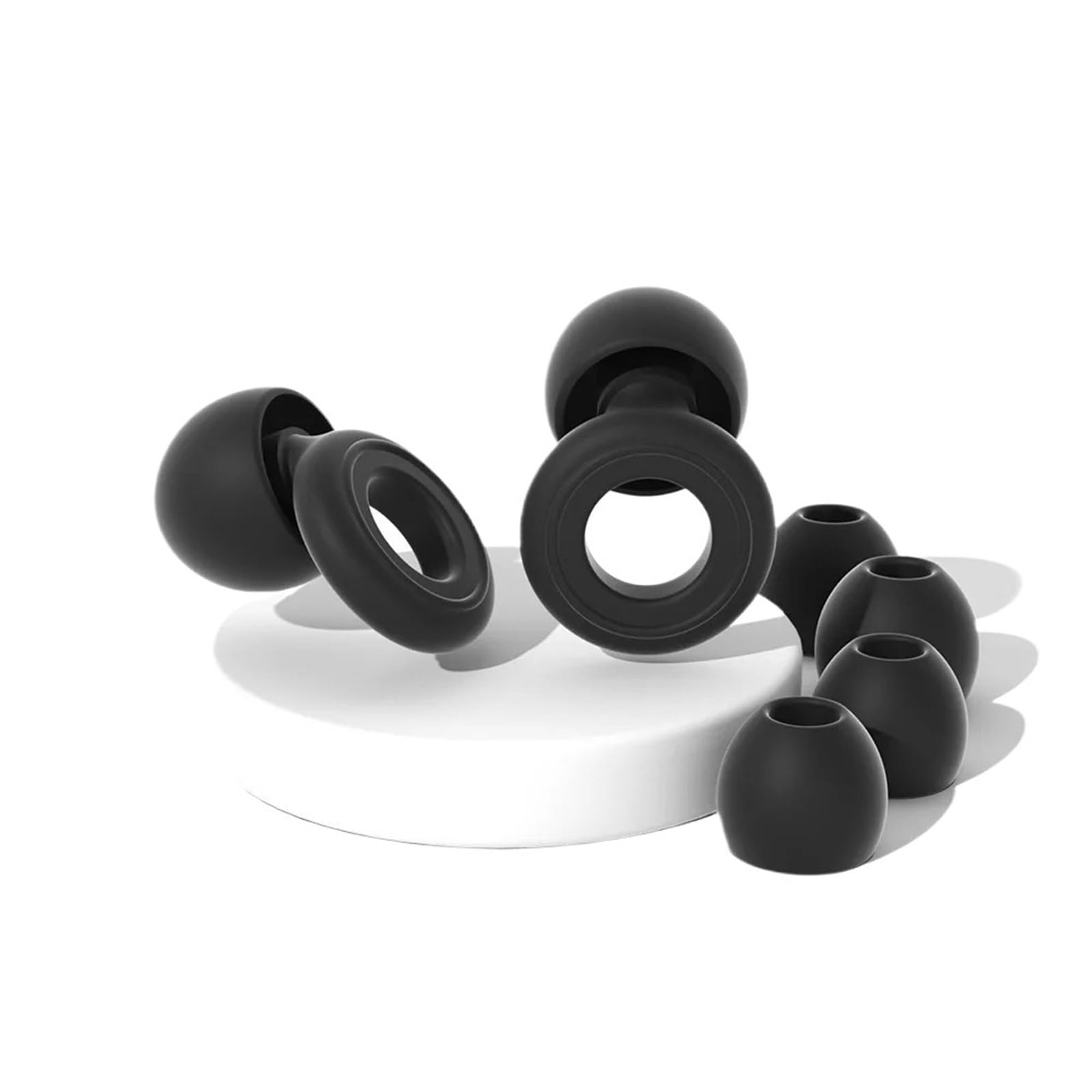 Loop Ear Plugs: Sleeping Noise Canceling Ear Plugs, Waterproof Swimming, Silicone Ear Protection for Children(Black)