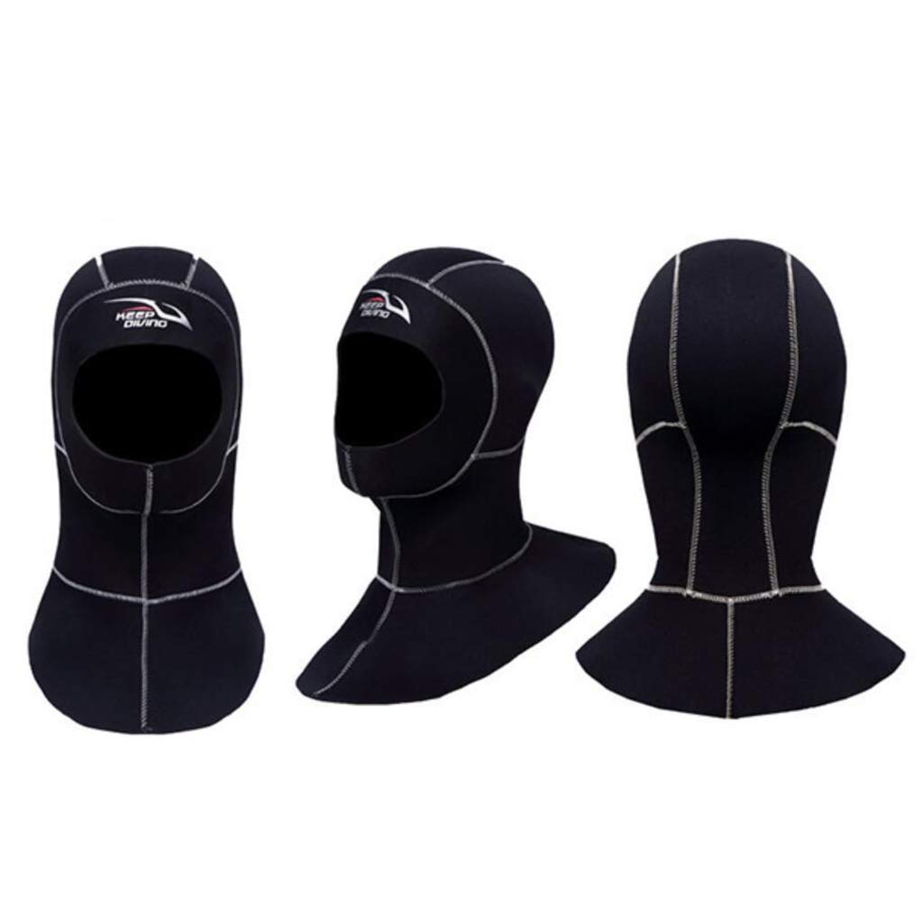RajoNN Traje de Neopreno con Capucha para Adultos Gorro térmico para Surf Equipo de Buceo, Costura Blanca L