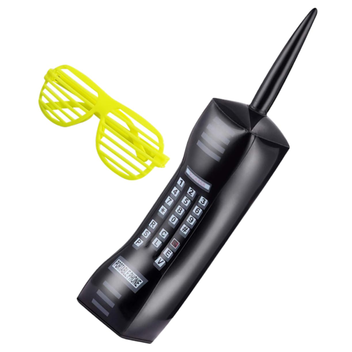 Toddmomy Large Inflatable Mobile Phone Props 2 Pieces Set 80s/90s Toy Decor for Parties Events Random