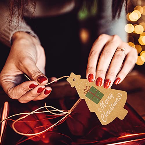 Milaosk 120 Pezzi Etichette di Carta Natalizie