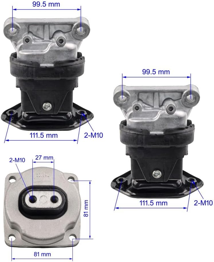 3PCS Engine Motor & Trans Mount Set Compatible with 2005-2010 Chrysler 300 / Dodge Charger / Magnum 2.7L /3.5L for 3170, 3170, 3163, EM5588, EM5588, EM5587
