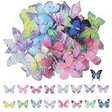 album gaspi Materiales de primera calidad: Las pegatinas de pared de mariposas están hechas de tela de malla de alta calidad, extremadamente ligera y resistente a la decoloración y la deformación. El diseño plegable de las alas izquierda y derecha crea un impresionante efecto 3D que conserva su apariencia tridimensional incluso en condiciones de humedad, brindando una experiencia visual realista.